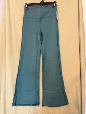 Teal High-Waist Flared Leg Yoga Pants